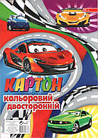 Картон цветной двухсторонний "Скат" 8 листов, 8 цветов, А4