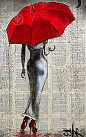 Репродукция Дама с красным зонтом 50x80 см Арт Фемелі 2407