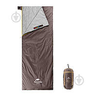Спальный мешок Naturehike сверхлегкий Lightweight Summer LW180 NH21MSD09, (-3 до +15°C), p. XL, коричневый,