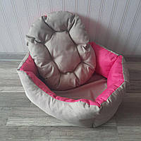 Диван лежак для собак і кішок зі знімною подушкою антикіготь, Спальні місця для хатніх тварин розмбеж S