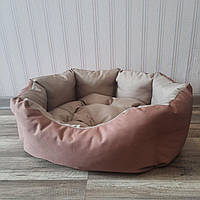 Диван лежак для собак і кішок зі знімною подушкою антикіготь, Спальні місця для хатніх тварин розмокб L