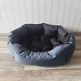 Диван лежак для собак і кішок зі знімною подушкою антикіготь, Спальні місця для хатніх тварин розмсір М, фото 4