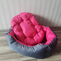 Диван лежак для собак и кошек со съемной подушкой антикоготь, Спальные места для домашних животных разсер М