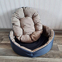 Лежак для собак и кошек мягкий красивый из антикогтя, Спальное место лежанка для домашних животных разсерб М