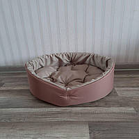 Лежак для собак и кошек мягкий красивый из антикогтя, Спальное место лежанка для домашних животных размокр М