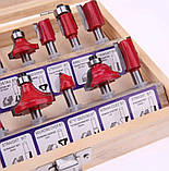 Фрези для дерева, хвостовик 6.35 мм, 15 шт., фото 4