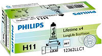 Лампа накаливания Philips LongeRLife EcoVision (12362LLECO) H11 PGJ19-2 12 В 55 Вт 1 шт ОСТАТОК! КОЛИЧЕСТВО