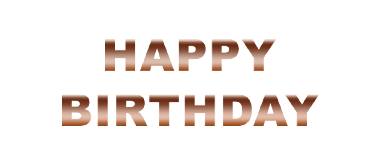 Гирлянда   "HappyBirthday" рожеве золото Хром 250см