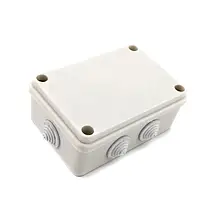 Розподільна коробка  120x80x40 с резинками без клем, 6 гермовводів IP44