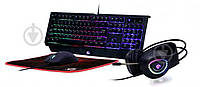 Комплект клавиатура и мышь Gembird 4-в-1 с RGB подсветкой 2407