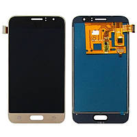 Дисплей Samsung Galaxy J1 2016 J120H с тачскрином золотистый TFT