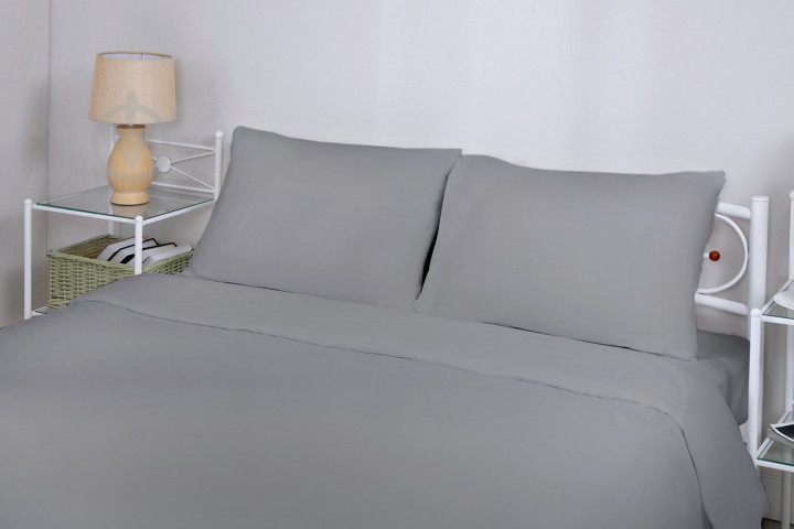 Комплект постільної білизни бязь Grey 2-спальний (GDCGBS175210) сірий Good-Dream