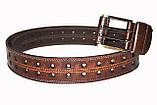 Шкіряний ремінь портупея 1200х45 мм коричневий, фото 2