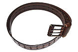 Шкіряний ремінь портупея 1200х45 мм коричневий, фото 5