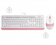 Комплект клавиатура + мышь A4Tech F1010 (Pink) Fstyler USB 2407