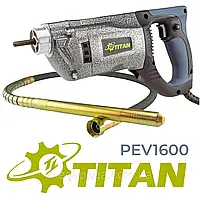 Глубинный вибратор бетона TITAN PEV1600 + наконечник 2,0 м