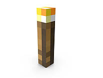 Факел нічник Майнкрафт 28 см коричневий Minecraft акумулятор