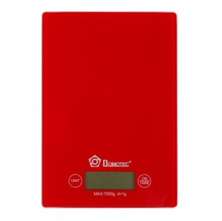 Ваги кухонні електронні Domotec MS-912 до 7 кг, червоні, фото 1