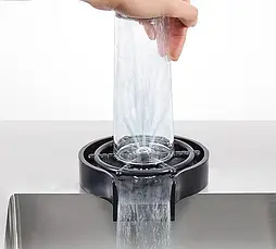 Ополіскувач для склянок чашок кухолів ринзер колір чорний BF, фото 2