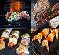 BBQ grill sheet гриль мат портативный антипригарным покрытием 33 Х 40 см для овощей, мяса, морепродуктов BF