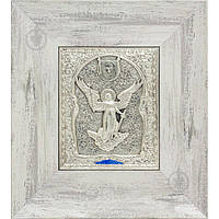 Панно декоративне Ангел-охоронець 20x18 см срібний