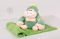 Плед с игрушкой №1070 Monkey 120x160 см green MirSon ОСТАТОК! КОЛИЧЕСТВО УТОЧНЯЙТЕ 2407