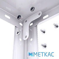 Комплект з 3-х Стелажів Елегант-1 1840х2850х340 білий Жовтогарячий 50 кг/полицю 15 полиць металевий, фото 3