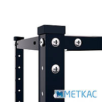Стелаж РЕК-4 1700х750х300 чорний Меткас, 35 кг/полицю, 5 полиць, металевий, поличний,, фото 5