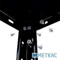 Стелаж РЕК-4 1700х750х300 чорний Меткас, 35 кг/полицю, 5 полиць, металевий, поличний,, фото 6