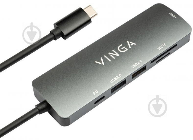 Концентратор Vinga USB Type-C 3.1 to HDMI+USB3.0+USB 2.0+SD/microSD+PD 6in1 ОСТАТОК! КОЛИЧЕСТВО УТОЧНЯЙТЕ 2407 - фото 3 - id-p1893389968