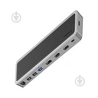 USB-хаб Promate ApexHub-MST USB-C PD/2хHDMI/DP/USB-C/2xUSB3.0/2xUSB2.0/RJ45/SD/microSD/AUX 3.5 мм ОСТАТОК!