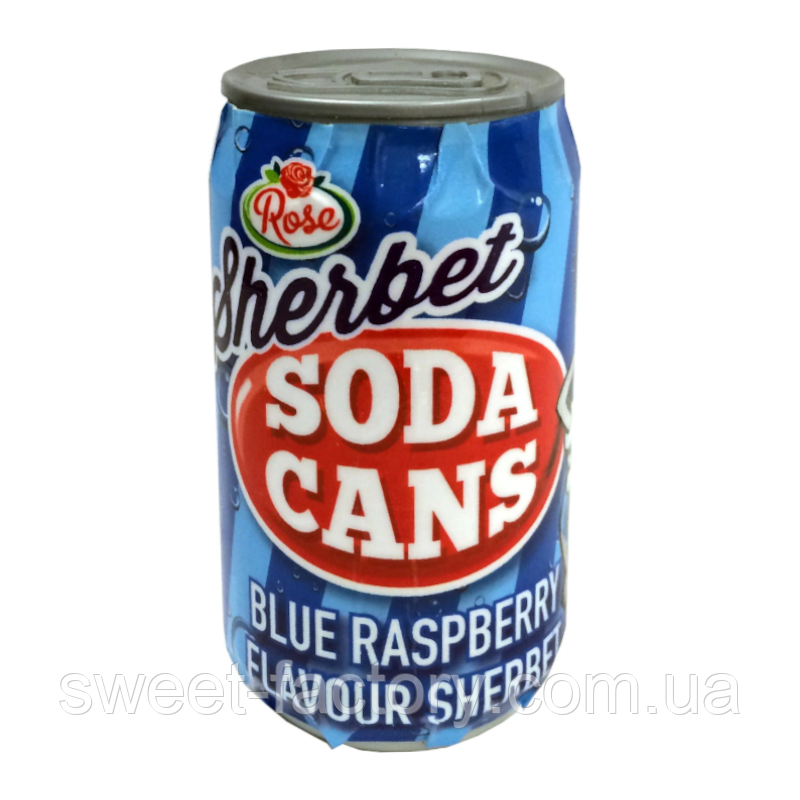 Rose Sherbet Soda Cans Blue Raspberry XXL 35g