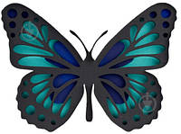 Набор для рисования картина 3D Бабочка-3 (N0003516) 17х17 см Rosa Talent 2407