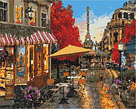 Картина по номерам Уличная жизнь Парижа BS51385 40х50 см Brushme ОСТАТОК! КОЛИЧЕСТВО УТОЧНЯЙТЕ 2407