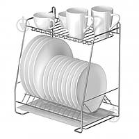Сушилка для посуды двухъярусная с креплением на стену (СТ24222) 2407