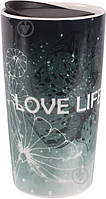 Чашка с крышкой Travel Love Life 360 мл (HTK-052) Limited Edition ОСТАТОК! КОЛИЧЕСТВО УТОЧНЯЙТЕ 2407