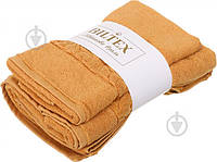 Набор полотенец махровых Цветочная вуаль 2 шт горчичный BILTEX 2407
