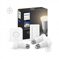 Умная лампа Philips Smart Hue DIM 3шт./уп. + БУ Hue Bridge + БУ DIM 9 Вт A60 матовая E27 220 В 2700 К