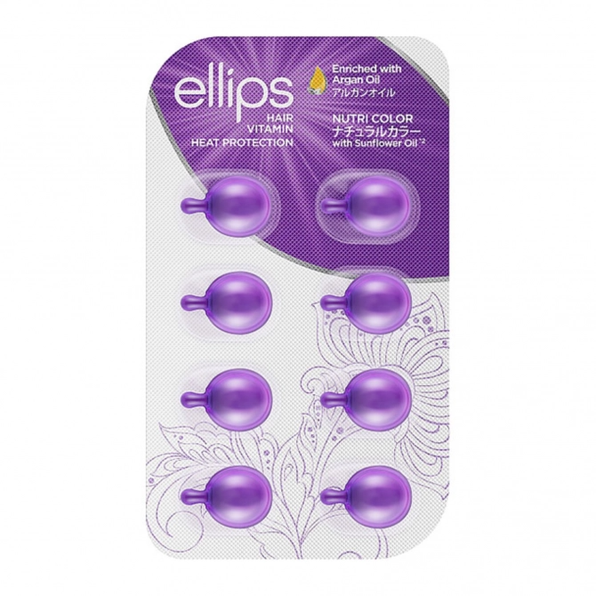 Вітаміни для волосся Ellips 8 шт. Сяйво Кольори (Nutri Color), фото 1