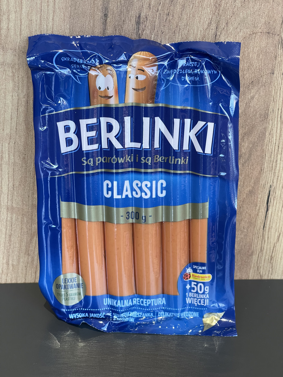 Сосиски Berlinki Classic 300грм - фото 1 - id-p1893404821