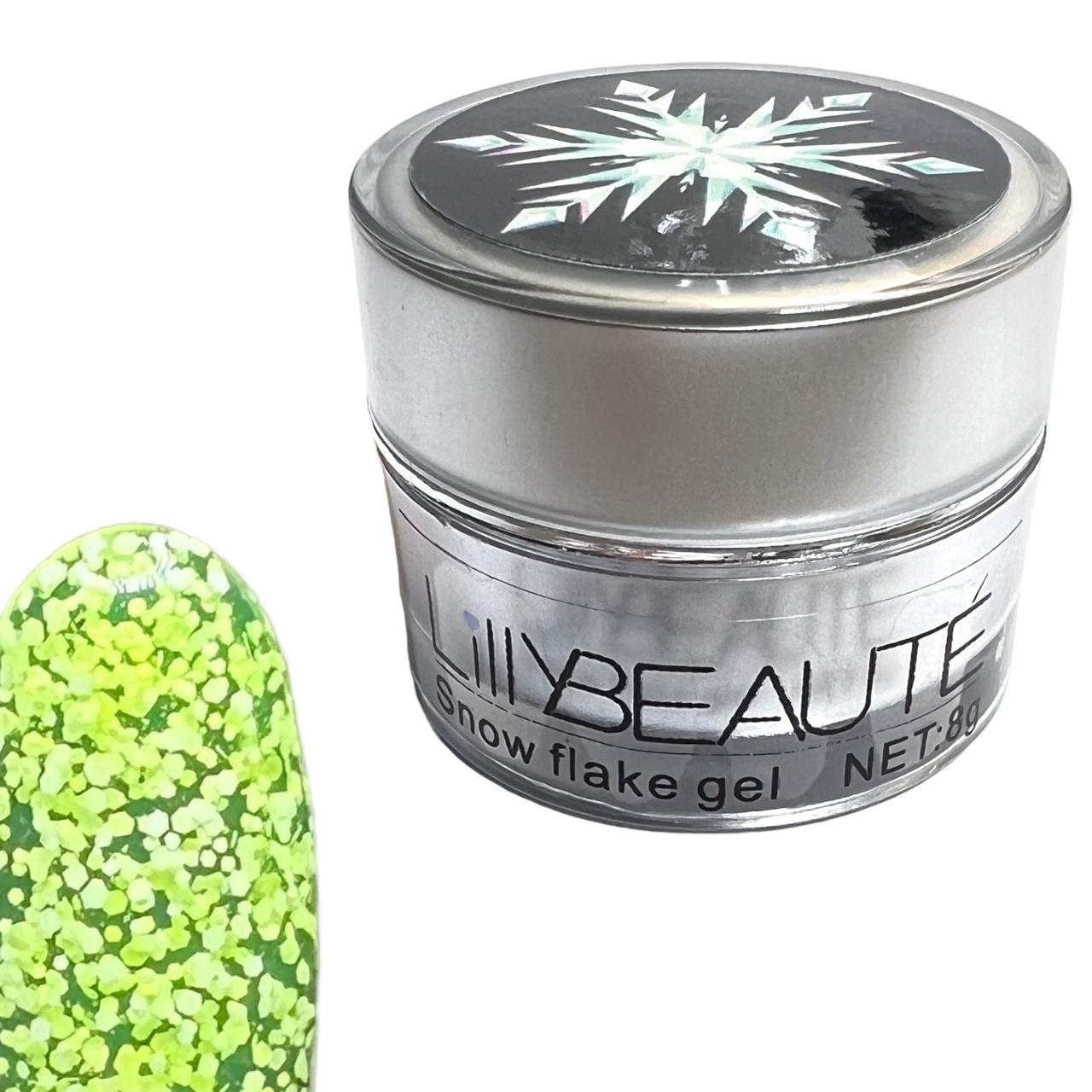 Гель глітерний Lilly Beaute Snow Flake №3, лимонний, 8 г