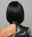 Перука каре чорна без чубчика термоперука, фото 3