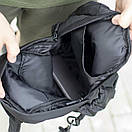 Чоловіча нагрудна сумка-слінг через плече однолямкова Soft чорна тканинна на 7 відділень Crossbody, фото 10