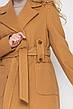 Пальто батал жіноче кашемірове осінь-весна довге кольору сахара, фото 7
