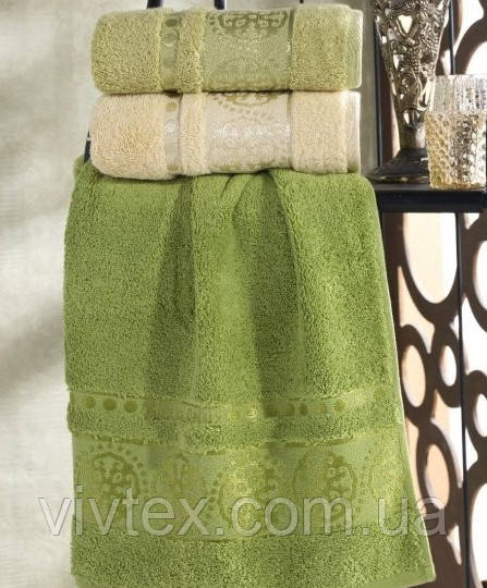 Рушник махровий 50х90 Cestepe micro Delux Orient (Туреччина) паковання 3 шт.