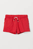 H&M Трикотажные короткие красные шорты для девочки размер 8-9 лет рост 134