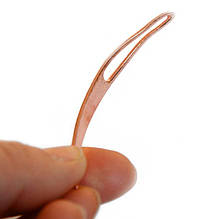 Гачок для волосся півмісяць голка для дредів канекалону метал золотистий рожевий