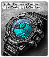 Чоловічі електронні годинники  Спортивні Водонепроникні світлові багатофункціональні