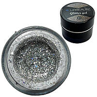 Гліттер-гель Lilly Beaute №01, срібло