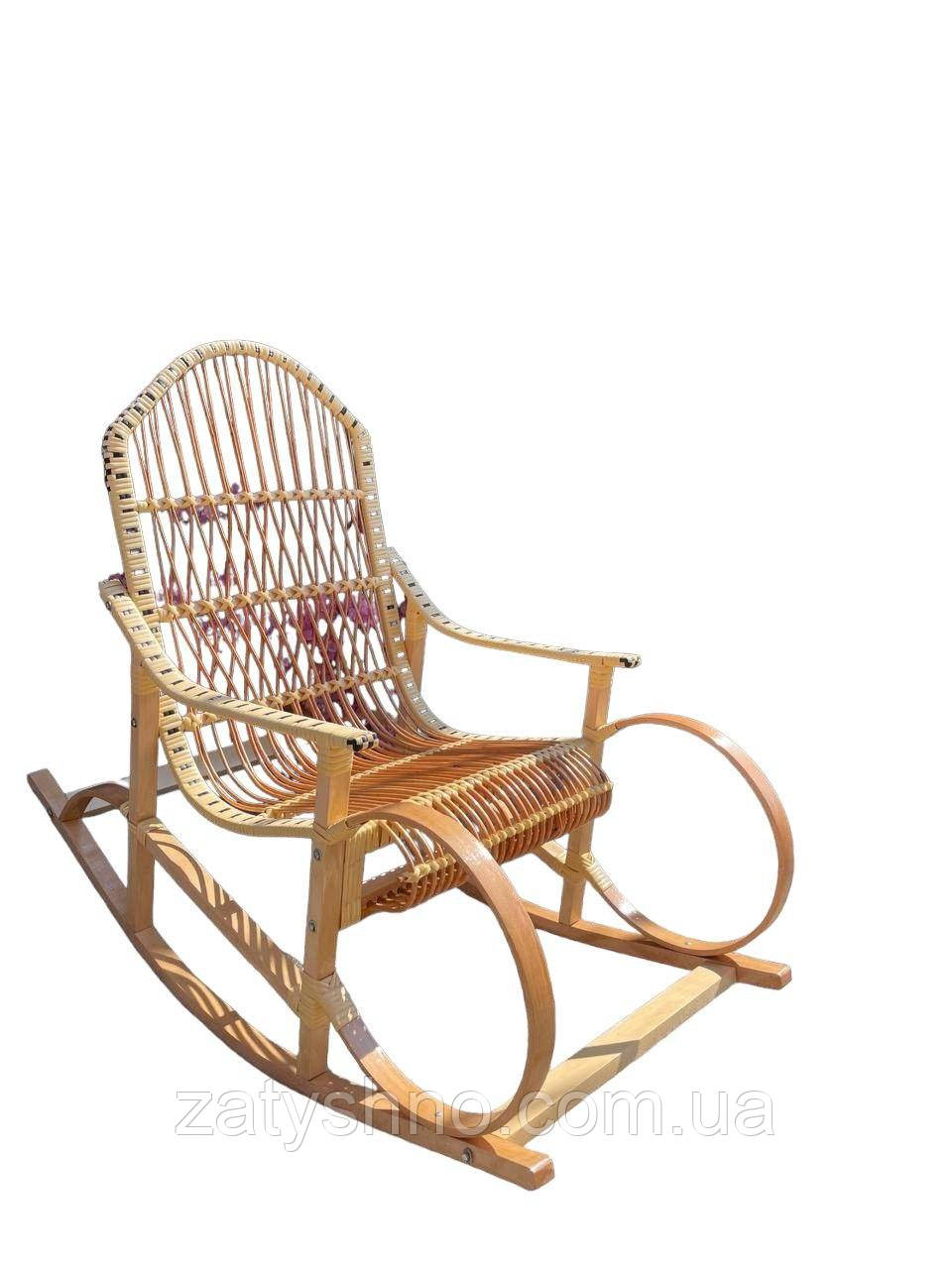 Плетеное кресло-качалка из лозы | кресло-качалка для отдыха садовая для дачи - фото 1 - id-p260415288